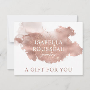 Certificado de regalo de joyería de tinta para Pur