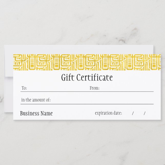 Certificado de regalo de Julianna (Anverso)