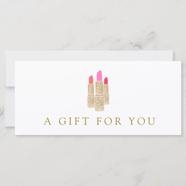 Certificado de regalo de lápiz labial de la secuen (Anverso)