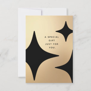Certificado de regalo de las estrellas negras de o