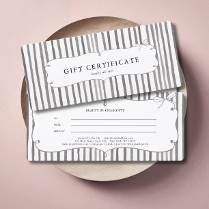 Certificado de regalo de lazo vintage de franja gr