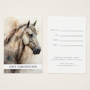 Certificado de regalo de lecciones modernas de equ