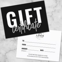 Certificado de Regalo de Logo Modern Script Busine