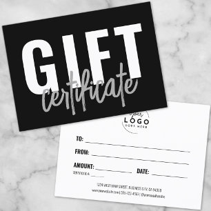Certificado de Regalo de Logo Modern Script Busine