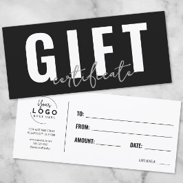 Certificado de Regalo de Logo Modern Script Busine
