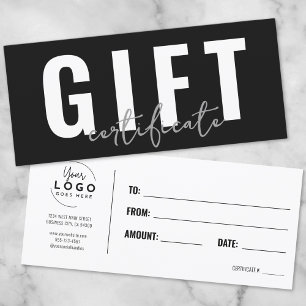 Certificado de Regalo de Logo Modern Script Busine