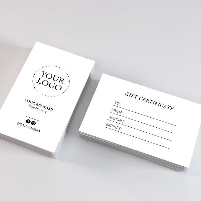 Certificado de regalo de logotipo blanco negro mod (Subido por el creador)