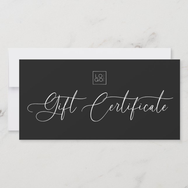 Certificado de regalo de logotipo comercial con gu (Anverso)