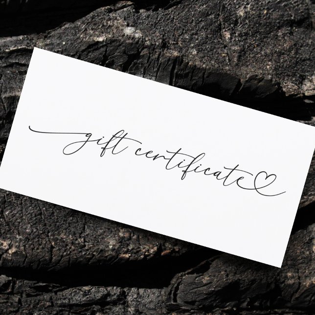 Certificado de regalo de logotipo comercial sencil (Subido por el creador)