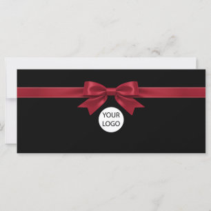 Certificado de Regalo de Logotipo de Lazo Negro El