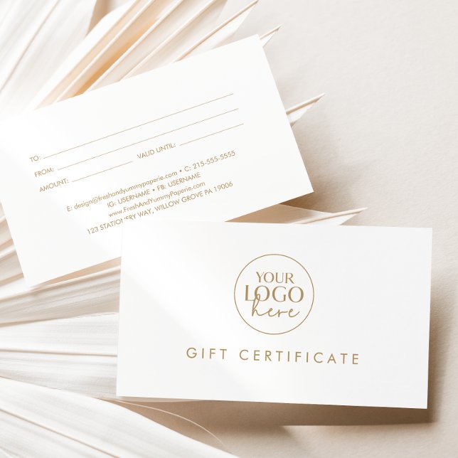 Certificado de regalo de logotipo de tipografía de (Subido por el creador)