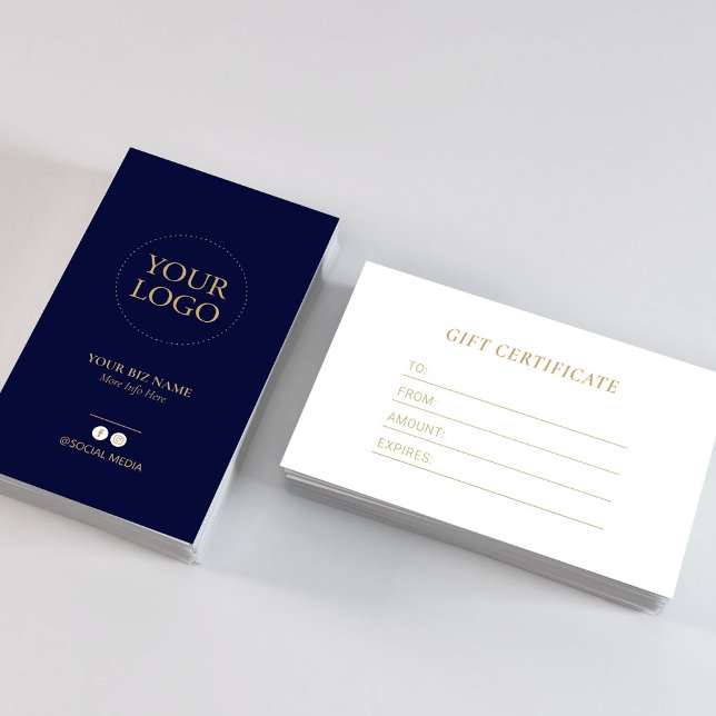 Certificado de regalo de logotipo empresarial mode (Subido por el creador)