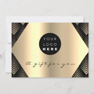 Certificado de regalo de logotipo Maquillaje de pe