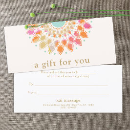 Certificado de regalo de Lotus Floral Salon Spa