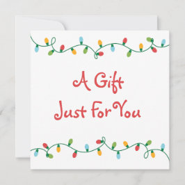 Certificado de regalo de luces de navidad