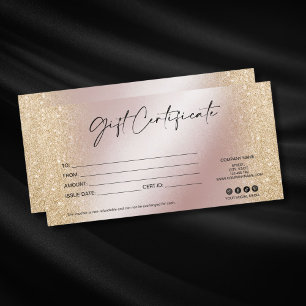 certificado de regalo de lujo moderno añadir logot
