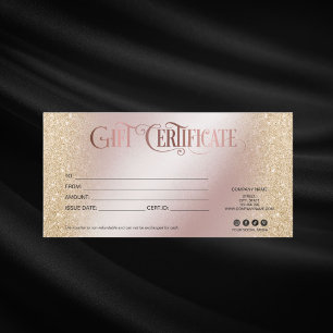 certificado de regalo de lujo moderno añadir logot