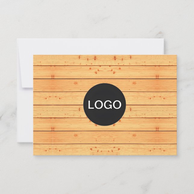 Certificado de regalo de madera rústica (tarjeta c (Anverso)