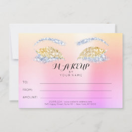 Certificado de Regalo de Maquillaje de Rosa con Br