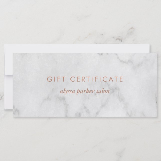 Certificado de regalo de Marble Look (Anverso)