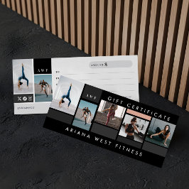 Certificado de regalo de marca Fitness Collage de 