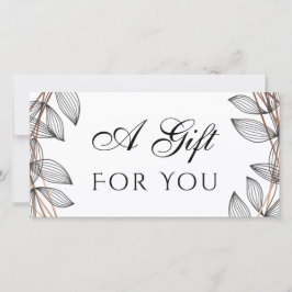 certificado de regalo de marco geométrico de folla