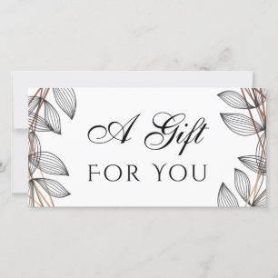 certificado de regalo de marco geométrico de folla