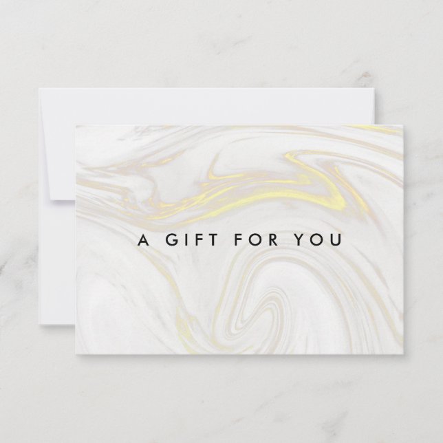 Certificado de regalo de mármol dorado elegante (Anverso)