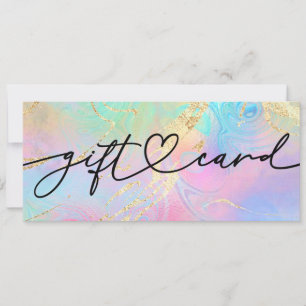 certificado de regalo de mármol líquido