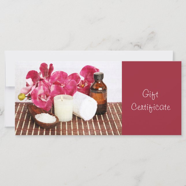 Certificado de regalo de Massage Spa (Anverso)