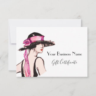 Certificado de regalo de moda de estilo Art Déco v