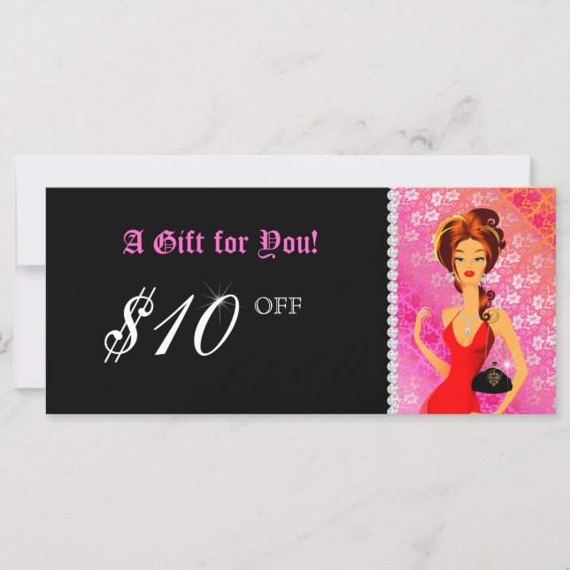 Certificado de Regalo de Moda Joyería Lace de cebr (Anverso)