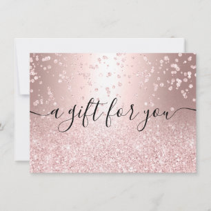 Certificado de regalo de moda metálica rosa purpur