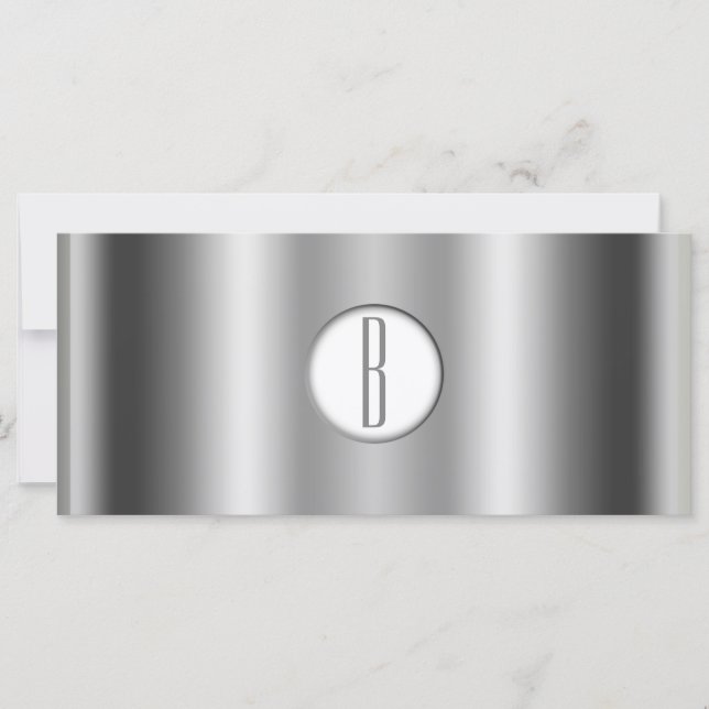 Certificado de regalo de monograma brillante plate (Anverso)