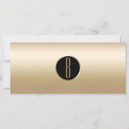 Certificado de Regalo de Monograma Glam Luz Dorada