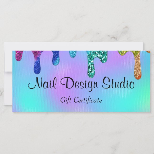 Certificado de regalo de Nail Design Studio (Anverso)