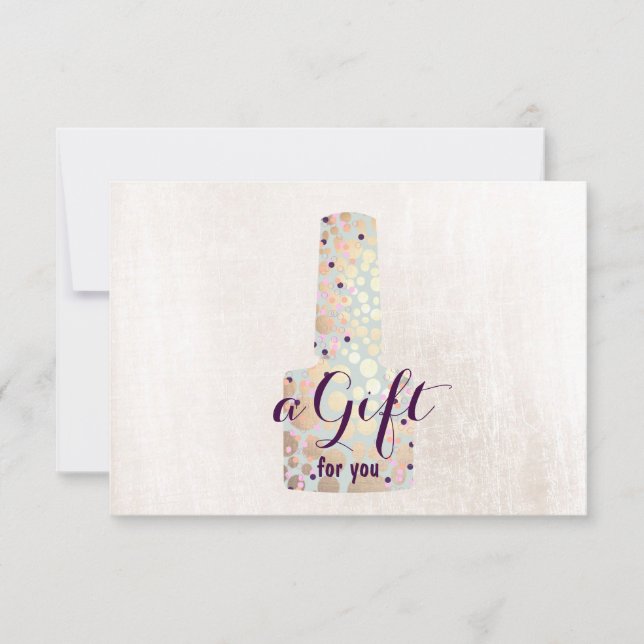 Certificado de regalo de Nail Salon Manicurist (Anverso)