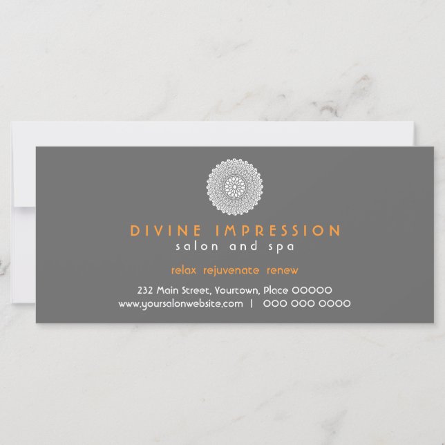 Certificado de regalo de Naranja de impresión divi (Anverso)