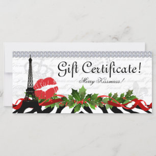 Certificado de regalo de Navidades de salón Torre