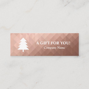 Certificado de regalo de navidades en rosa elegant
