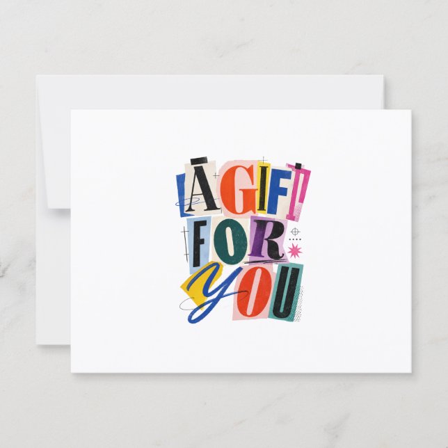 Certificado de regalo de negocio blanco colorido (Anverso)