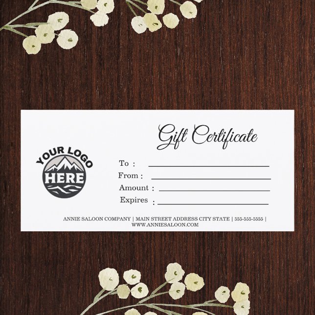 Certificado de regalo de negocio con guión moderno (Subido por el creador)