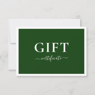 CERTIFICADO DE REGALO DE NEGOCIO   Mínimo moderno