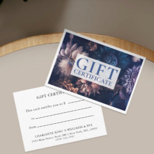 CERTIFICADO DE REGALO DE NEGOCIO   Moderno   Flora