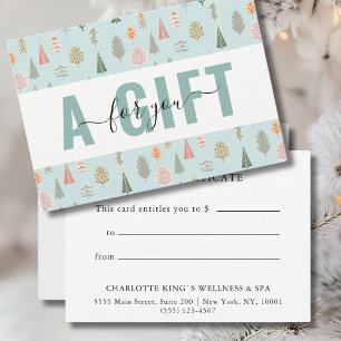 CERTIFICADO DE REGALO DE NEGOCIO   Navidades  Árbo