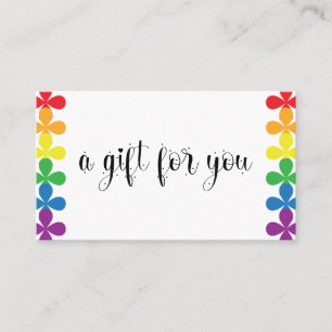 Certificado de regalo de negocios Arcoíris minimal