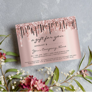 Certificado de regalo de negocios Belleza Perforac