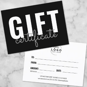 Certificado de Regalo de Negocios con Logotipo de 