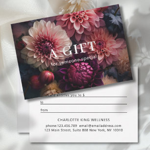 CERTIFICADO DE REGALO DE NEGOCIOS DE FLORES MODERN