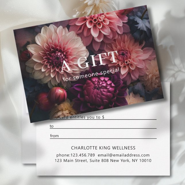CERTIFICADO DE REGALO DE NEGOCIOS DE FLORES MODERN (MODERN FLOWER BUSINESS GIFT CERTIFICATE)